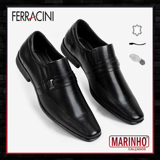 Imagem de Sapato Social Masculino Ferracini Liverpool Couro Legitimo Confortável Ref: 4082-281G