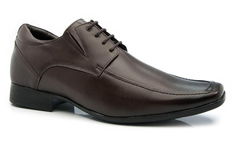 Imagem de Sapato Social Masculino Ferricelli 4cm + Alto Couro Pelica