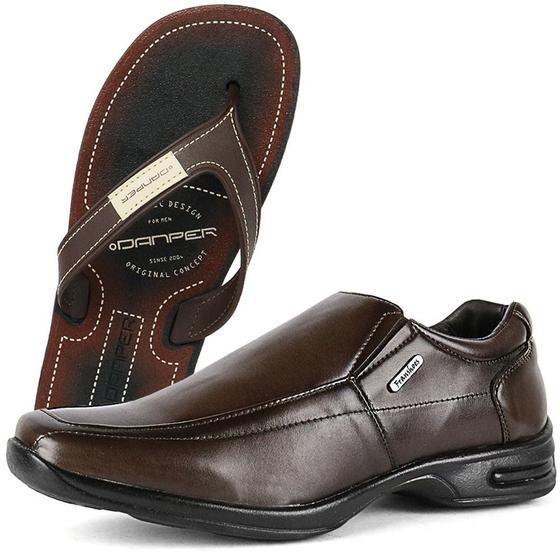 Imagem de Sapato Social Masculino Ortopédico com Chinelo Danper