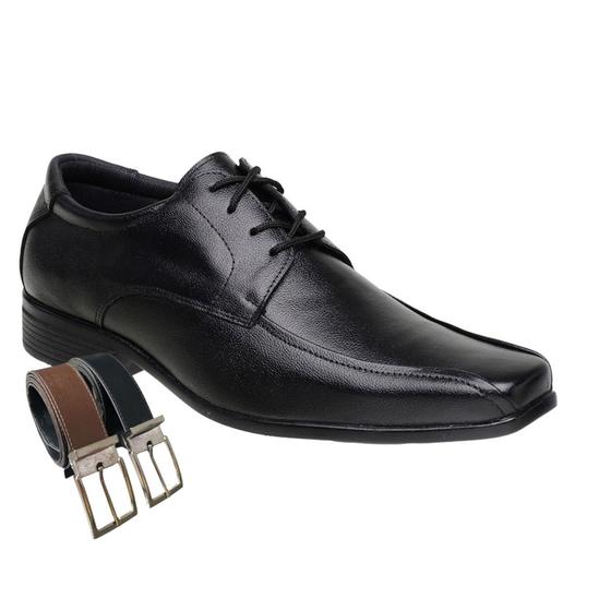 Imagem de Sapato Social Masculino Oxford Leve Em Couro + Cinto (SL3010)