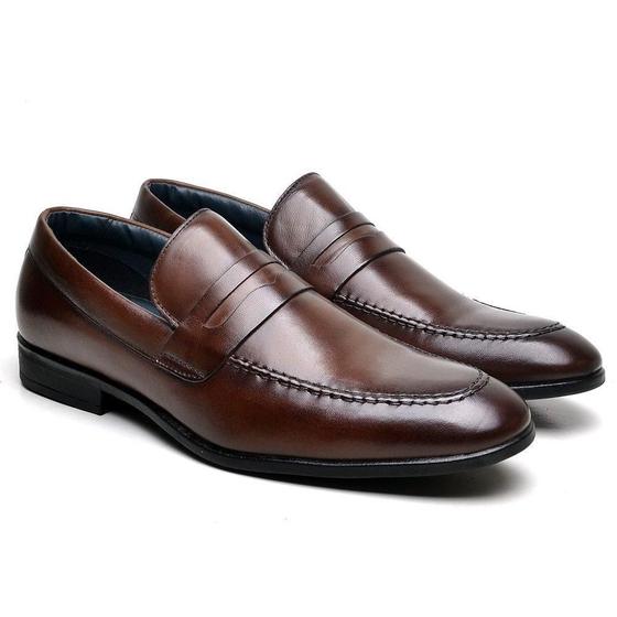 Imagem de Sapato Social Mocassim Loafer Manutt Couro Elegante