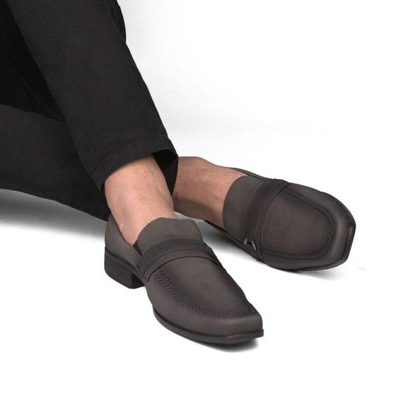 Imagem de Sapato Social Mocassim Masculino Moderno em Couro com Elástico Sanlorenzo 1103