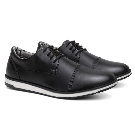 Imagem de Sapato Social Oxford Masculino Cadarço Moda Elegante Calce Fácil Confortável