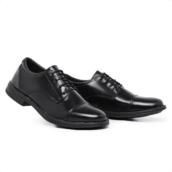 Imagem de Sapato Social Oxford Masculino Preto - Couro Legitimo.