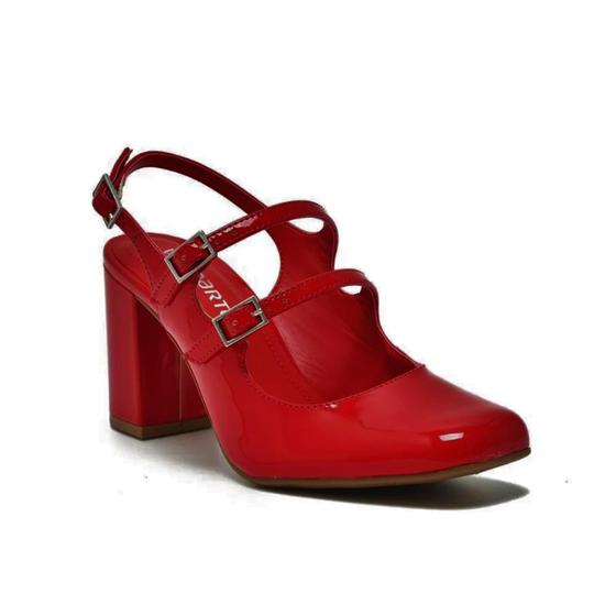 Sapato Masculino Sapato Boneca Vermelho Verniz Mary Jane Sapato