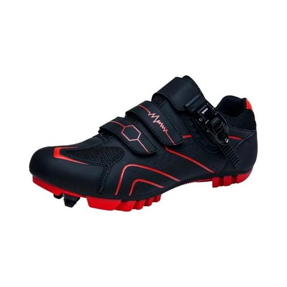 Imagem de Sapatos de Ciclismo Masculinos MTB com Fivela de Catraca SPD