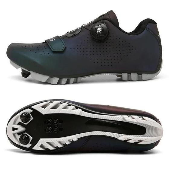 Imagem de Sapatos de Ciclismo MTB Unissex com Trava SPD - Tênis para Estrada e Mountain Bike