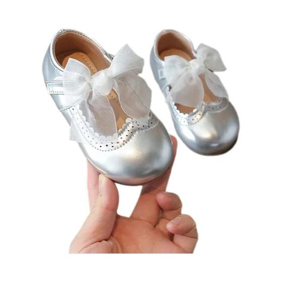 Imagem de Sapatos de Princesa para Meninas - Apartamentos de Couro Patente Macios e Bonitos