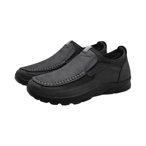 Imagem de Sapatos Mocassins Masculinos de Couro - Confortáveis, Respiráveis e Estilo Retro