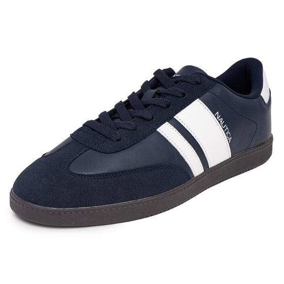 Imagem de Sapatos Nautica Court Walking para homens Vegan Suede Navy/Off White