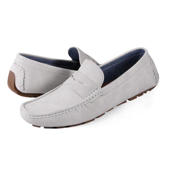 Imagem de Sapatos Tommy Hilfiger Amile Driver masculinos cinza claro 050 11.5US