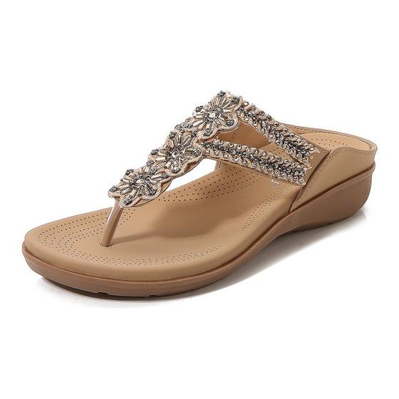 Imagem de Sapatos Vintage Confortáveis com Flores e Strass