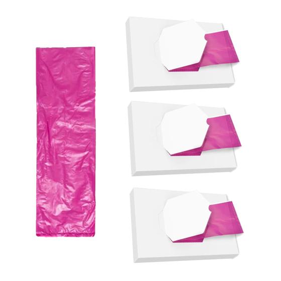 Imagem de Saquinho De Descarte Para Absorvente Rosa C 60 unidades Kit3