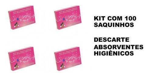 Imagem de Saquinhos P/ Descarte De Absorvente Feminino  Kit C/ 100un