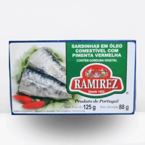 Imagem de Sardinhas em óleo comestível com pimenta vermelha