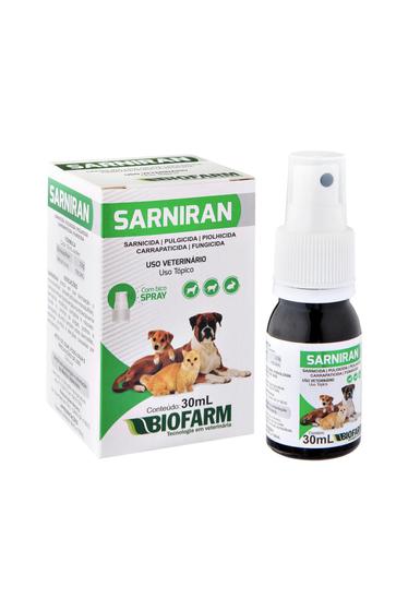 Imagem de Sarniran 30 ml - Tratamento sarna, dermatite Cães e Gatos