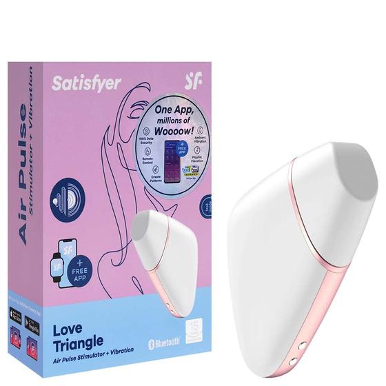 Imagem de Satisfyer love triangle - Estimulador clitoriano recarregável com 10 modos de vibração, 11 intensidades de sucção e app