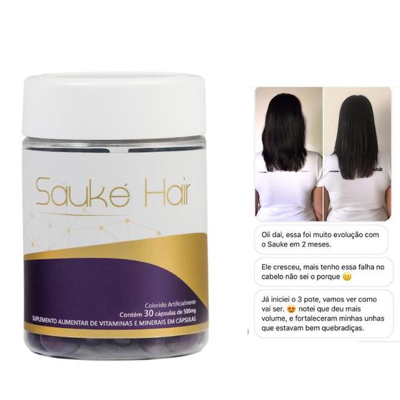 Imagem de Sauke Hair 30 Capsulas Anti Queda Capilar E Cresce Cabelo