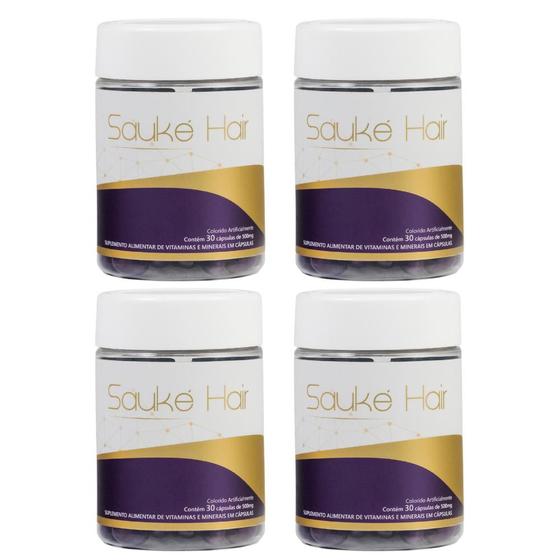 Imagem de Sauké Hair Capsula Compre 3 Leve 4 Crescimento Capilar 4 Mês