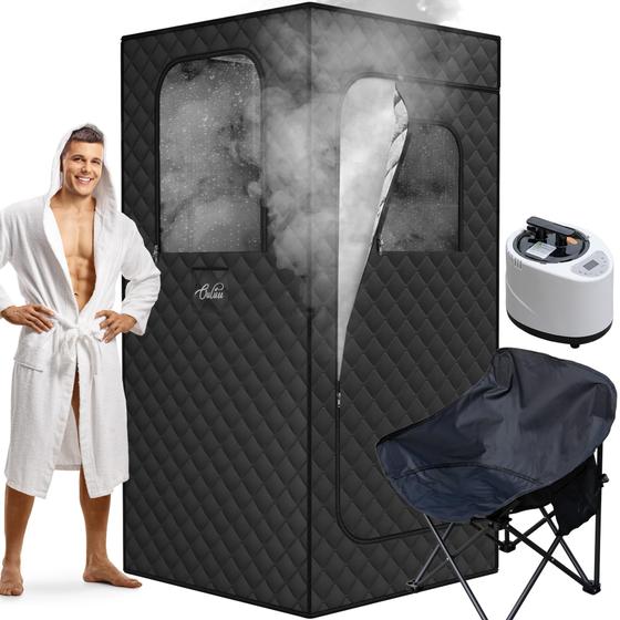 Imagem de Sauna portátil ouluu com vaporizador de 2,6 L, cadeira e controle remoto