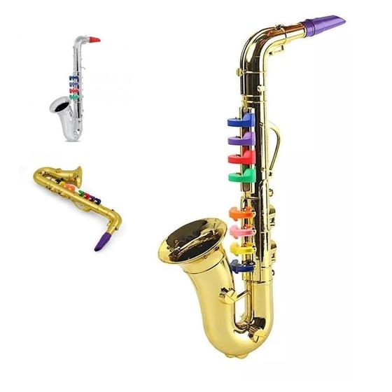 Imagem de Saxofone Infantil Acústico Mini Clarinete Trompete Brinquedo