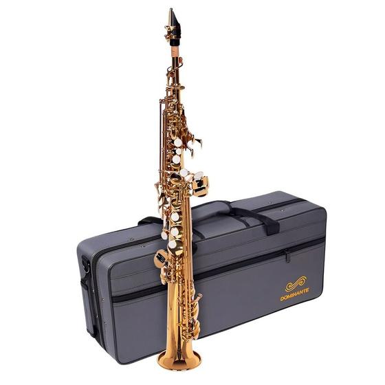 Imagem de Saxofone Soprano Bb Dominante Com Kit Limpeza e Semi-Case