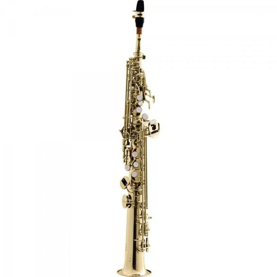 Imagem de Saxofone soprano reto harmonics hst410l laqueado em sib
