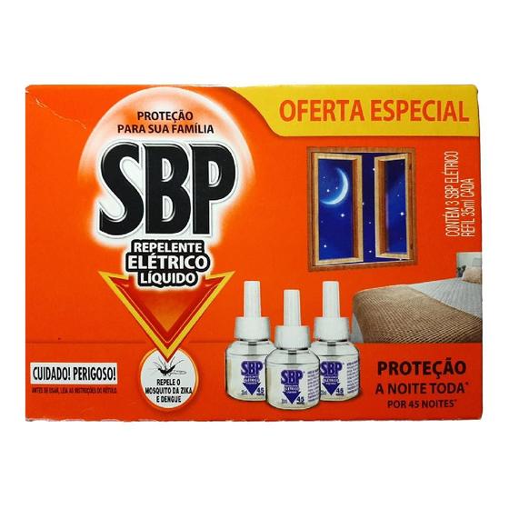 Imagem de SBP 2 Caixa com 6 Repelente Elétrico Líquido 35ml Cada Refil