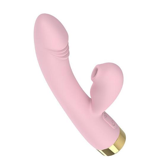 Imagem de Scaleid Vibrador Rabbit Flexível Sugador de Clitóris e Estímulo Ponto G 19cm x 3cm Recarregável em Silicone