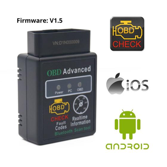 Imagem de Scanner Diagnostico Automotivo OBD2 Advanced V1.5 IOS Android ELM327