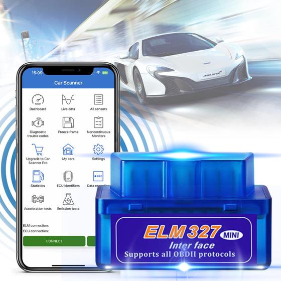 Imagem de Scanner OBD2 ArTea Wireless Bluetooth - Leitor de Códigos Automotivos