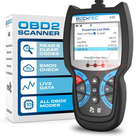 Imagem de Scanner OBD2 Bluetooth BLCKTEC 440 - Ferramenta de Diagnóstico Automotivo