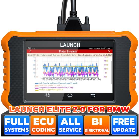 Imagem de Scanner OBD2 LAUNCH Creader Elite V2.0 para BMW - Diagnóstico Completo