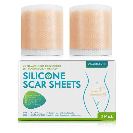 Imagem de Scar Covering Skin Color Silicone Gel Invisível Scalded Scar Skin Patch Tape Remendo de cobertura de cicatriz