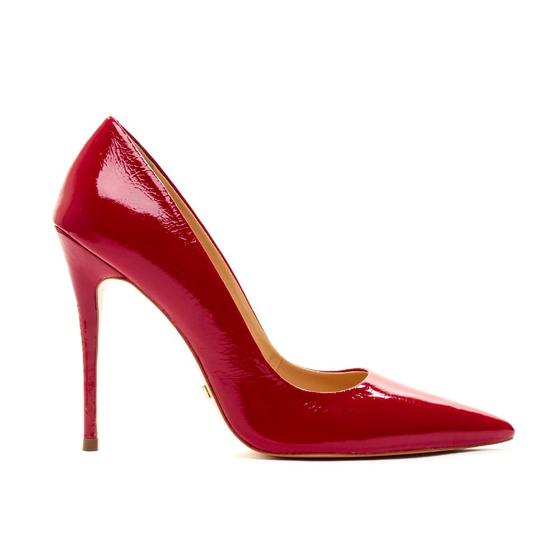 Imagem de Scarpin Couro Vermelho Salto Alto Cecconello 2130008-66