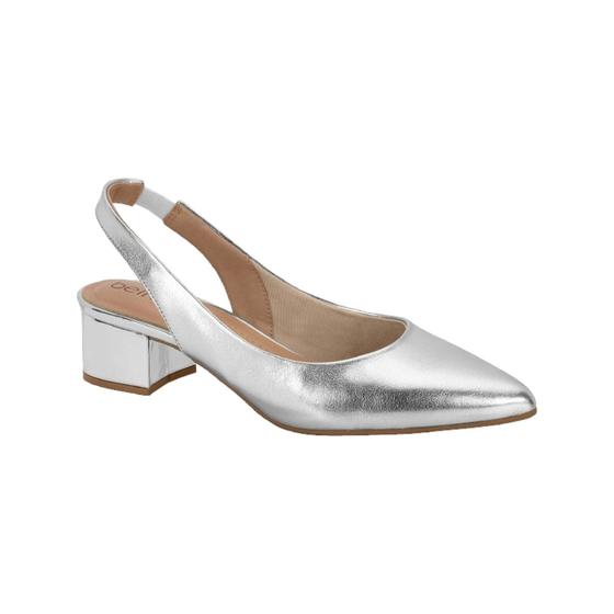 Imagem de Scarpin Feminino Beira Rio Slingback Salto Grosso Baixo Moda