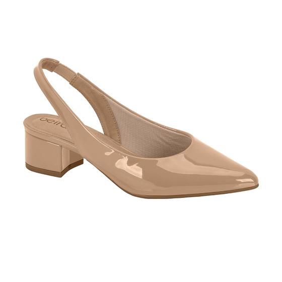 Imagem de Scarpin Feminino Beira Rio Slingback Salto Grosso Baixo Moda