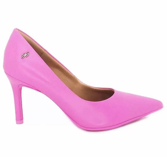Scarpin Feminino Couro Rosa Penélope Usaflex AH1901 Menor preço em Scarpin Feminino Couro Rosa Penélope Usaflex AH1901