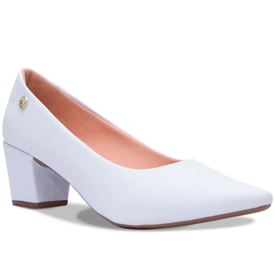 Imagem de Scarpin feminino salto baixo bloco quadrado bico fino r2.12