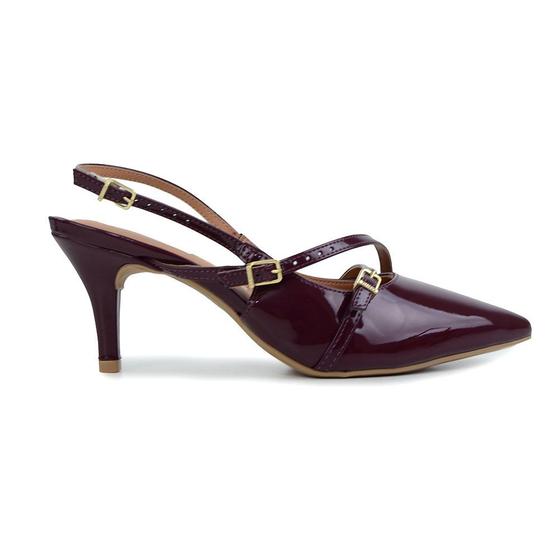 Imagem de Scarpin Feminino Vizzano Verniz Vinho - 3488