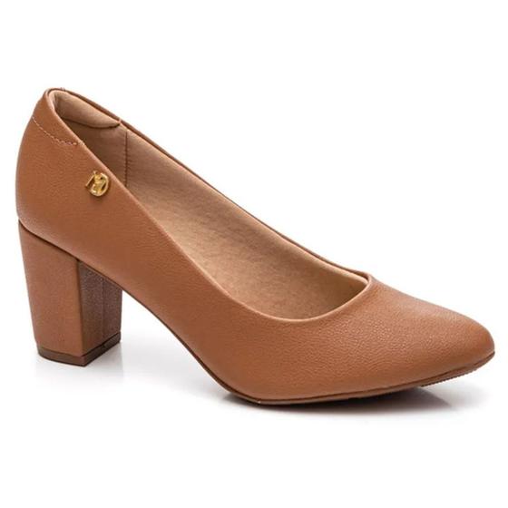 Imagem de Scarpin Modare Salto Médio Feminino - Caramelo