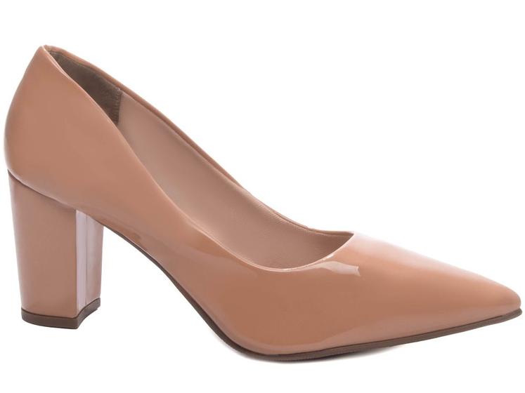 Imagem de Scarpin Salto 8,5cm  39 a 44  Elegancia Sutil Verniz  Blush