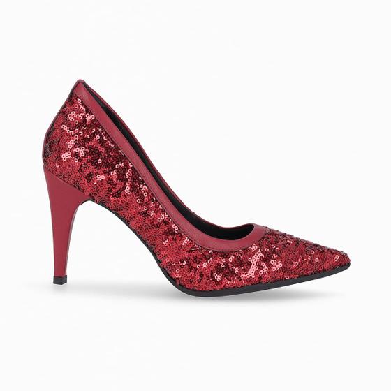 Imagem de Scarpin Silvana Salto Alto Vermelho