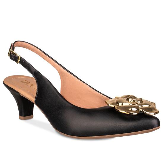 Imagem de Scarpin Slingback Feminino Salto Baixo Fino Aberto Atras Sapato Boneca Salto Alto Mary Jane Luxo