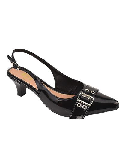 Imagem de Scarpin Slingback Salto Bico Fino Feminino Tendencia Fivela Moda