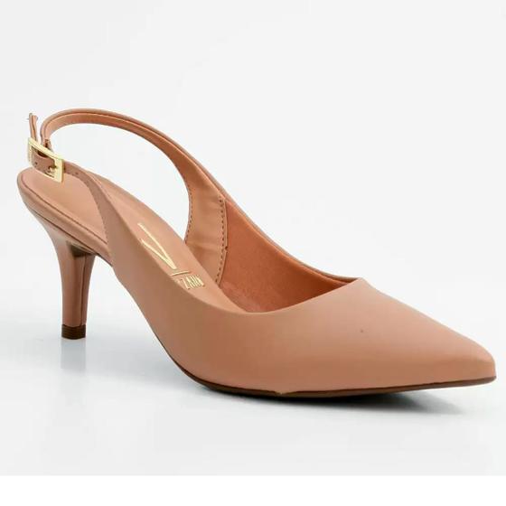 Imagem de Scarpin Vizzano Slingback Salto Fino Médio - Bege