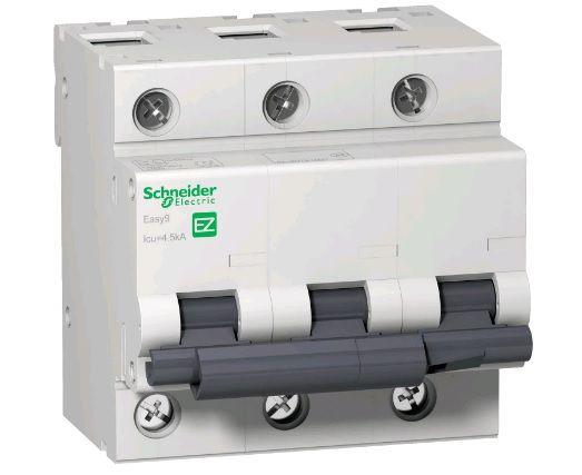 Schneider Disjuntor Tripolar C 125a Ez9f33392 4.5ka Imagem de Schneider Disjuntor Tripolar C 125a Ez9f33392 4.5ka