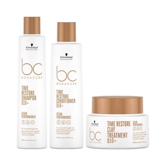 Imagem de Schwarzkopf Bc Time Restore Q10+ Kit Tratamento 3 Produtos