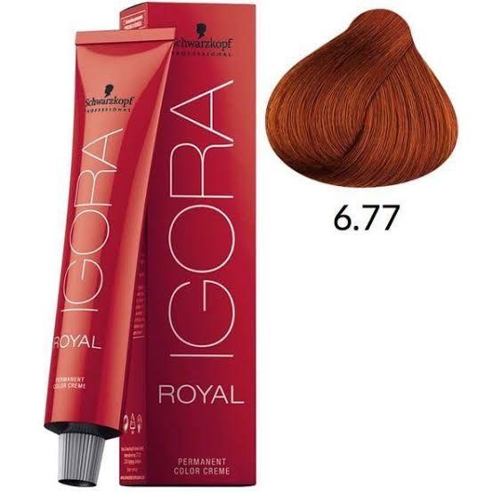 Imagem de Schwarzkopf Coloração Igora Royal 6.77 Louro Escuro Cobre Extra - 60ml