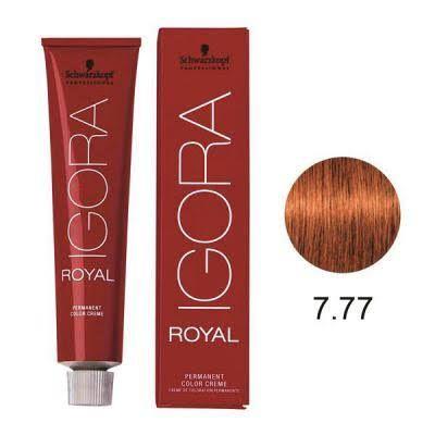 Schwarzkopf Coloração Igora Royal 7.77 Louro Médio Cobre Extra - 60ml ...
